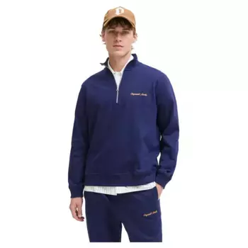 Толстовка Jack & Jones Norrebro Emb half zip, синий