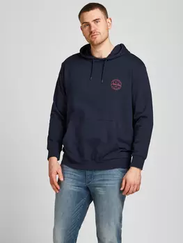 Толстовка Jack & Jones Plus Size Hoodie Kapuzen bergren JJESHARK, темно-синий