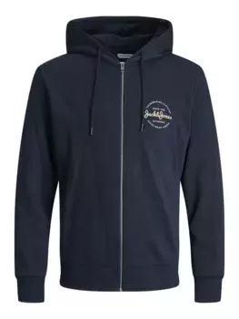 Толстовка Jack & Jones PlusSize "JJFOREST SWEAT ZIP HOOD PLS", синий