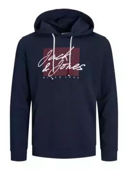 Толстовка Jack & Jones PlusSize "JJZURI SWEAT HOOD PLS", синий