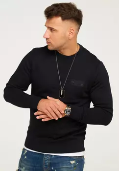 Толстовка Jack & Jones POPS SWEAT CREW NECK, черный