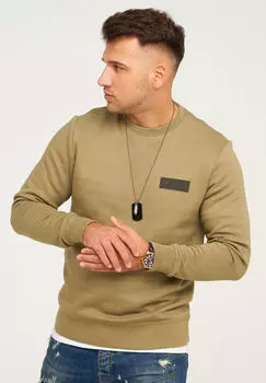 Толстовка Jack & Jones POPS SWEAT CREW NECK, цвет Aloe