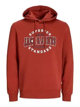 Толстовка JACK & JONES, ржаво-красный