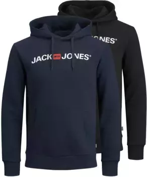 Толстовка Jack & Jones с капюшоном "CORP OLD LOGO SWEAT HOOD", синий