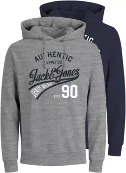 Толстовка Jack & Jones с капюшоном "ETHAN SWEAT HOOD 2PK", темно-синий