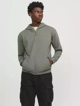 Толстовка Jack & Jones с капюшоном "JCOCLOUD SWEAT ZIP HOOD NOOS", зеленый