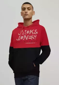 Толстовка Jack & Jones с капюшоном "JJ JJMARCO SWEAT HOOD", красный