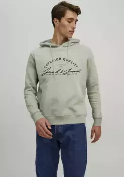 Толстовка Jack & Jones с капюшоном "JJACE SWEAT HOOD", цвет Wrought Iron
