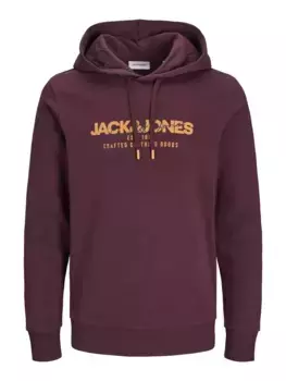 Толстовка Jack & Jones с капюшоном "JJALVIS SWEAT HOOD", цвет Vineyard Wine