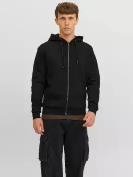Толстовка Jack & Jones с капюшоном "JJEBRADLEY SWEAT ZIP HOOD NOOS", черный