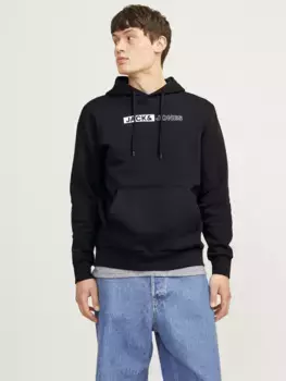 Толстовка Jack & Jones с капюшоном "JJECORP LOGO SWEAT HOOD PLAY NOOS", цвет Black Print:Play 5