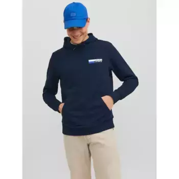 Толстовка Jack & Jones с капюшоном "JJECORP LOGO SWEAT HOOD PLAY NOOS", синий