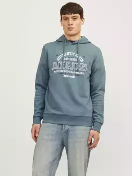 Толстовка Jack & Jones с капюшоном "JJELOGO SWEAT HOOD 2 COL 24/25 NOOS", синий
