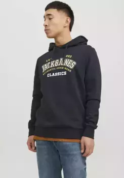 Толстовка Jack & Jones с капюшоном "JJELOGO SWEAT HOOD 2 COL 23/24 NOOS", синий