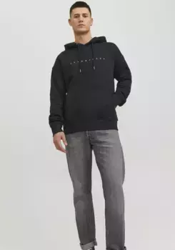 Толстовка Jack & Jones с капюшоном "JJESTAR JJ SWEAT HOOD NOOS", черный