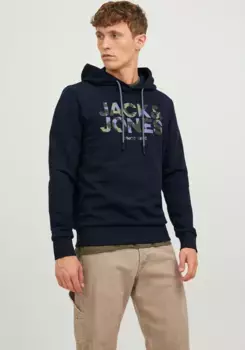 Толстовка Jack & Jones с капюшоном "JJJAMES SWEAT HOOD", синий