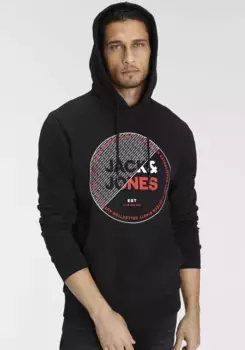 Толстовка Jack & Jones с капюшоном "JJRALF SWEAT HOOD", черный