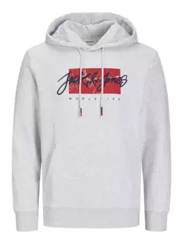 Толстовка Jack & Jones с капюшоном "JJTILEY SWEAT HOOD", белый