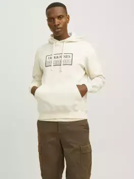 Толстовка Jack & Jones с капюшоном "JORFREDERIKSBERG BOX SWEAT HOOD SN", белый
