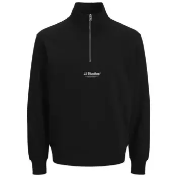 Толстовка Jack & Jones Soho Quarter Plus Size full zip, черный
