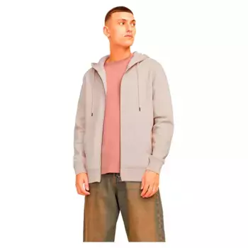 Толстовка Jack & Jones Star Basic full zip, серый/бежевый