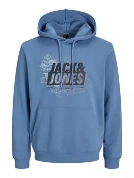 Толстовка JACK & JONES, темно-синий/пыльный синий