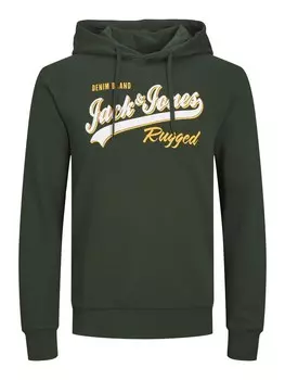 Толстовка JACK & JONES, темно-зеленый