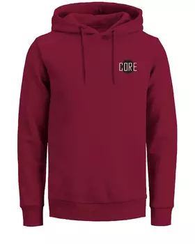 Толстовка Jack & Jones Warmer Basic Hoodie Logo Kapuzen Sweater Pullover COSTREET, красный