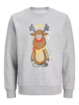 Толстовка Jack & Jones XMAS JOLLY, серый