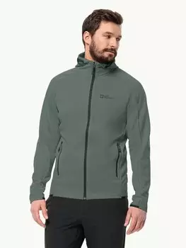 Толстовка Jack Wolfskin ALPGRAT HOODED FZ M, зеленый