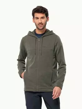 Толстовка Jack Wolfskin WALDSEE HOODED JKT M, зеленый