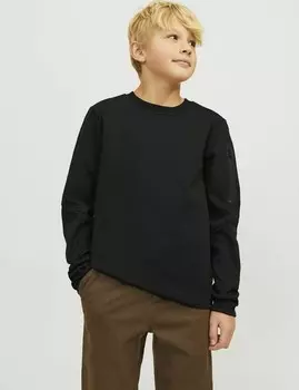 Толстовка JCOFUSION CREW NECK Jack & Jones, черный