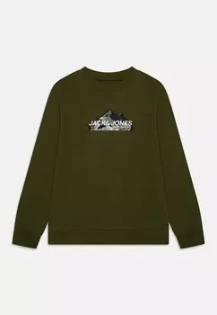 Толстовка JCOFUSION CREW NECK Jack & Jones, хаки