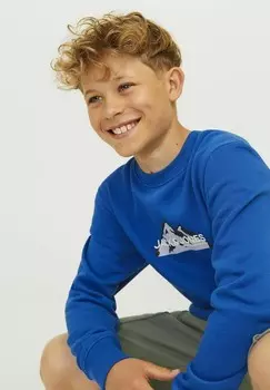 Толстовка JCOFUSION CREW NECK Jack & Jones, синий