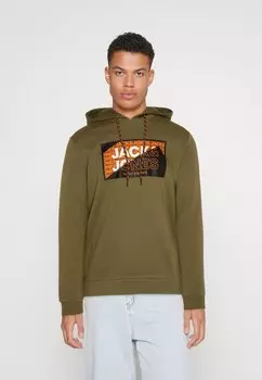Толстовка JCOLOGAN Jack & Jones, оливковая ветвь