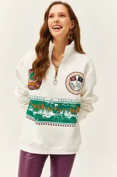 Толстовка - Экрю - Свободный крой Olalook, экрю