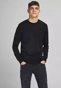 Толстовка JJEBASIC CREW NECK Jack & Jones, черный