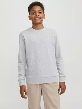 Толстовка JJEBRADLEY CREW Jack & Jones Junior, цвет light grey melange