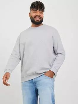 Толстовка JJEBRADLEY CREW Jack & Jones, светло-серый меланж