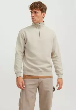 Толстовка JJEBRADLEY ПОЛОВИННАЯ МОЛНИЯ Jack & Jones, Moonbeam