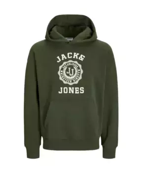 Толстовка Jjvicto в современном стиле Jack & Jones, зеленый