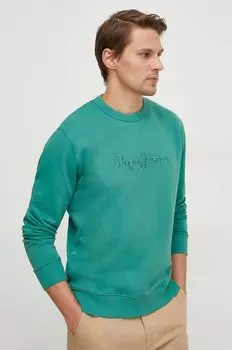 Толстовка Joe Crew из хлопка Pepe Jeans, зеленый