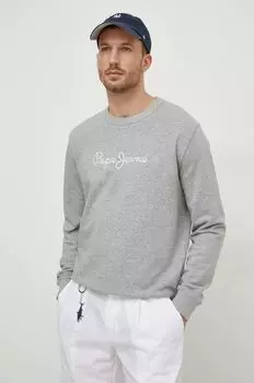 Толстовка Joe Crew из хлопка Pepe Jeans, серый