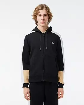 Толстовка Jogger с колор-блоками и капюшоном Lacoste, черный