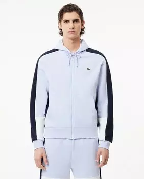 Толстовка Jogger с колор-блоками и капюшоном Lacoste, светло-синий