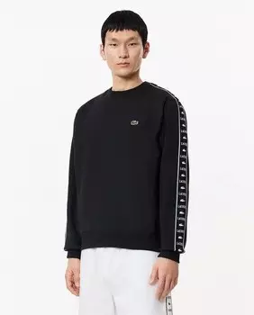 Толстовка Jogger с полоской и логотипом Lacoste, черный