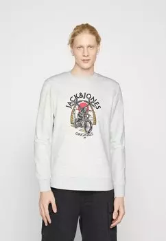 Толстовка JORBONEY Jack & Jones, белый меланж