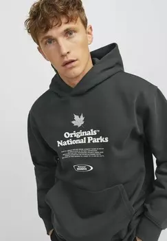 Толстовка JORURBAN EDGE GRAPHIC Jack & Jones, темно-зеленый