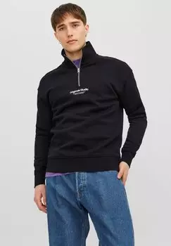 Толстовка JORVESTERBRO QUARTER Jack & Jones, черный