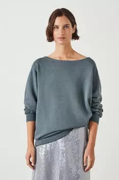 Толстовка Josie с необработанным краем, 100% хлопок Hush, серый